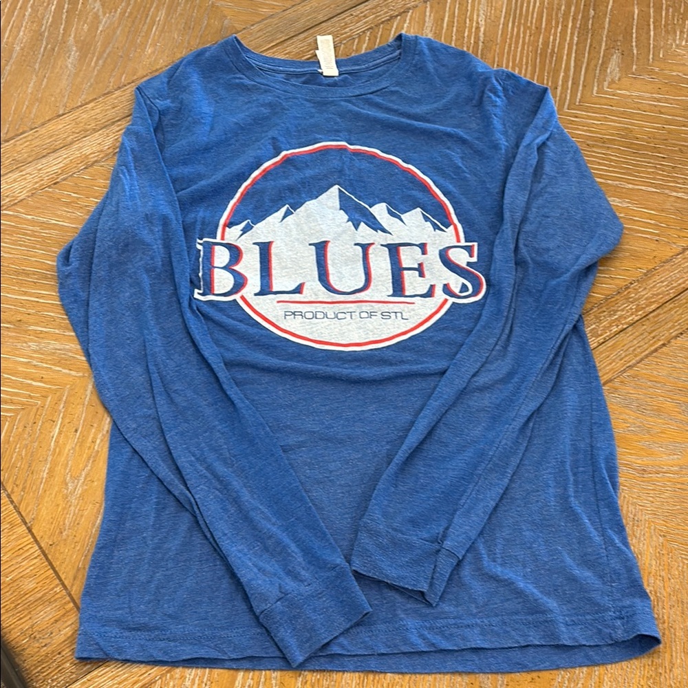 St. Louis Blues Busch Logo Long Sleeve Shirt